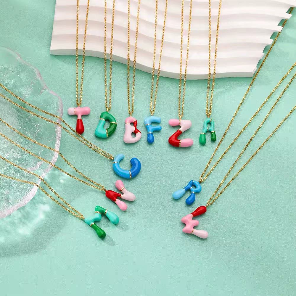 Bubble Letter Necklace