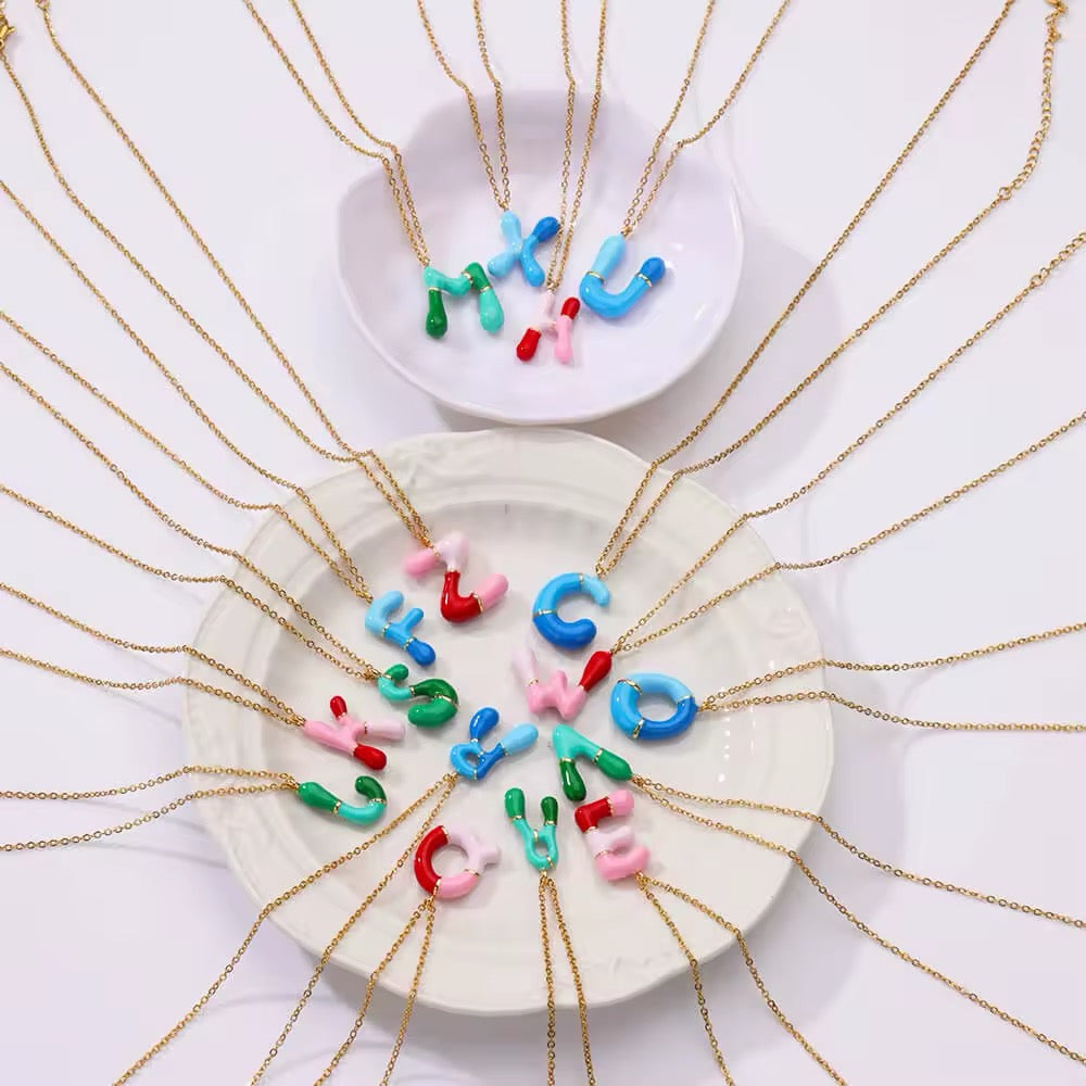 Bubble Letter Necklace