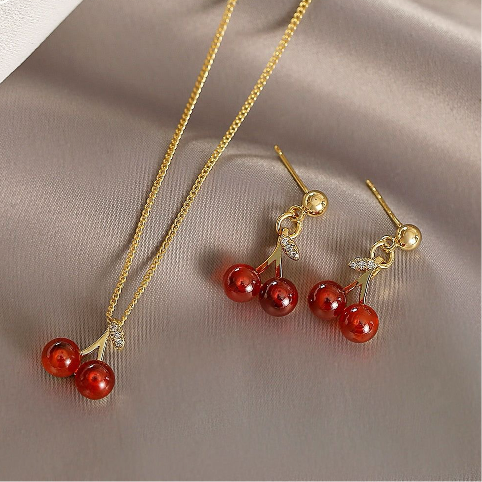 Small Cherry Earrings