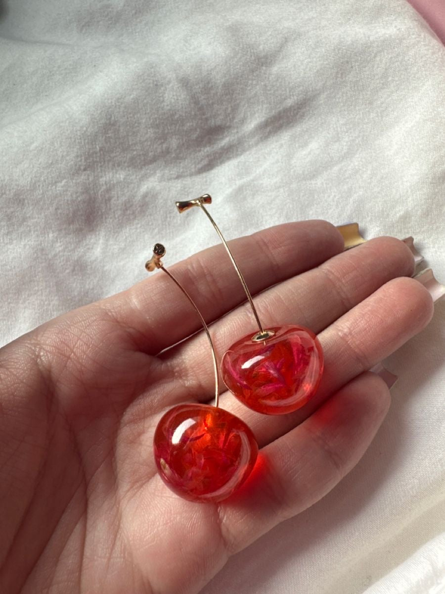 Cherry Drop Earrings