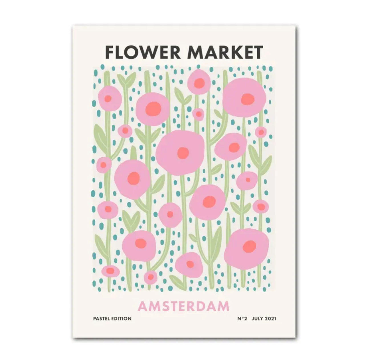 Amsterdam Flower Market Poster