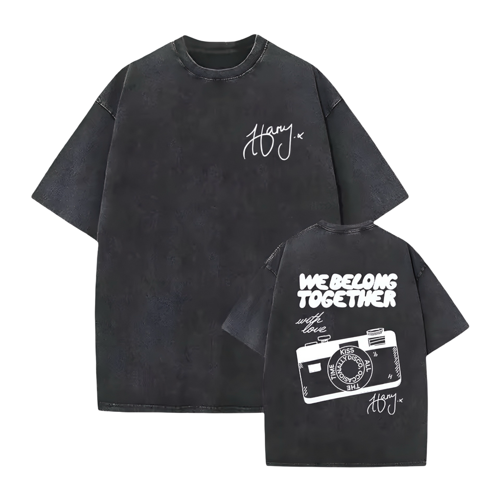 Kiss All The Time. Disco, Occasionally. Double Sided Oversized Tee