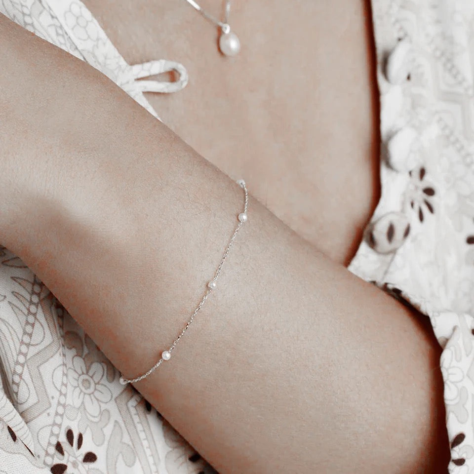 S925 Silver Harry x Anne Pearl Bracelet