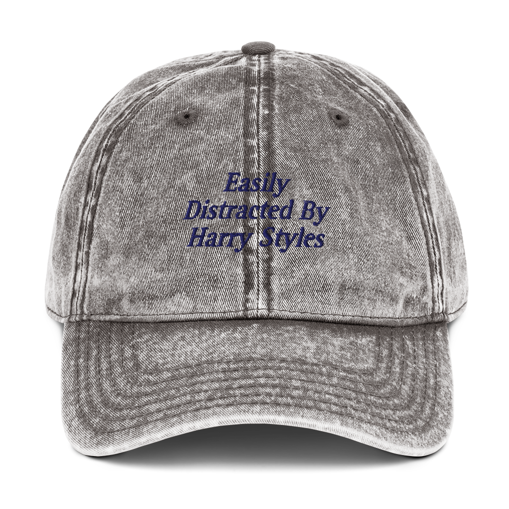 “Easily Distracted By Harry Styles” Vintage Cap