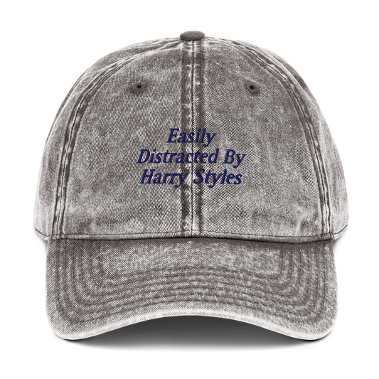 “Easily Distracted By Harry Styles” Vintage Cap