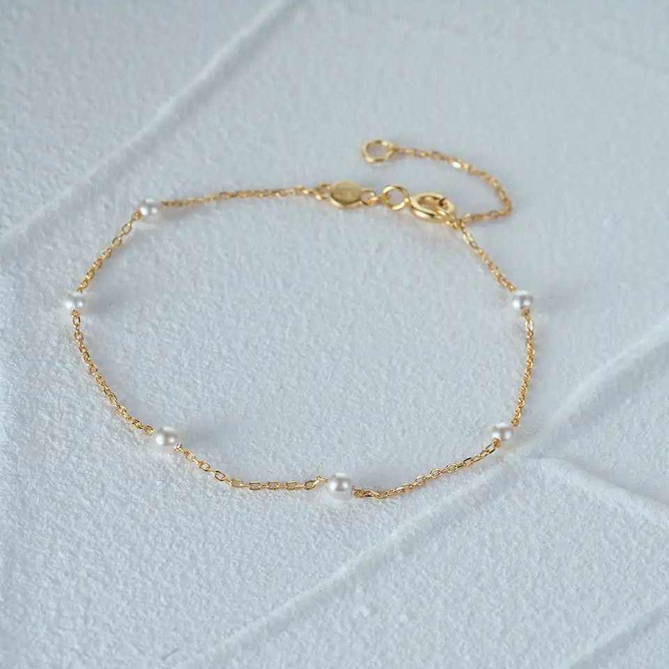 S925 Silver Harry x Anne Pearl Bracelet