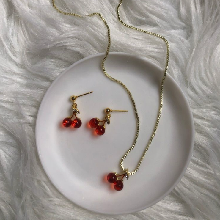 Small Cherry Earrings