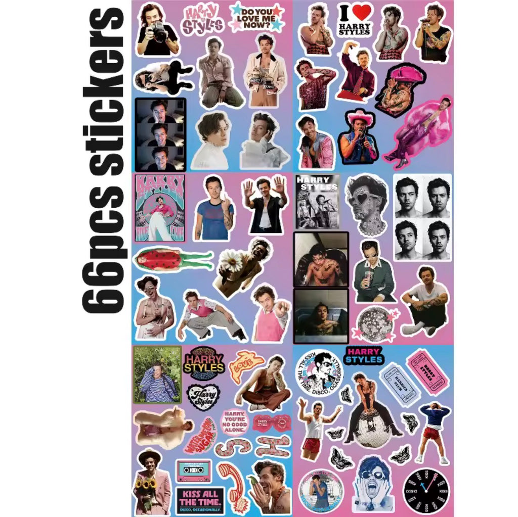 Harry Styles Stickers (Pack of 66 Stickers)