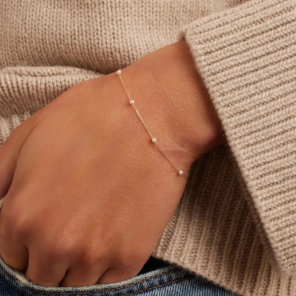 S925 Silver Harry x Anne Pearl Bracelet