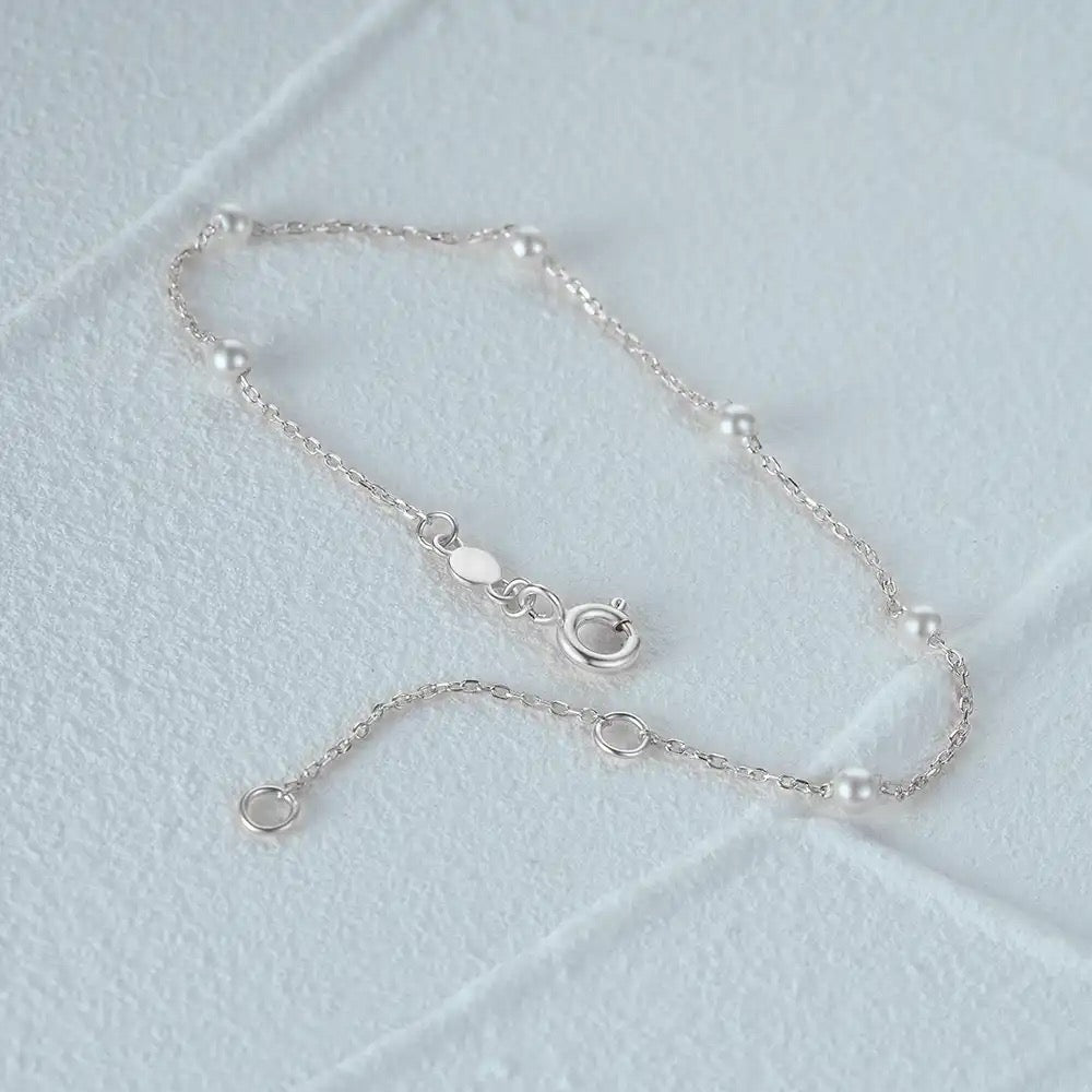 S925 Silver Harry x Anne Pearl Bracelet