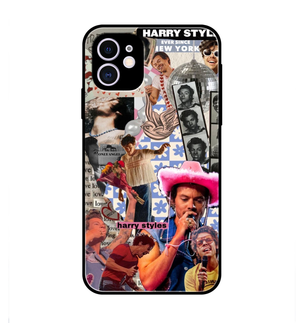 Harry Styles Collage Glass Phone Case
