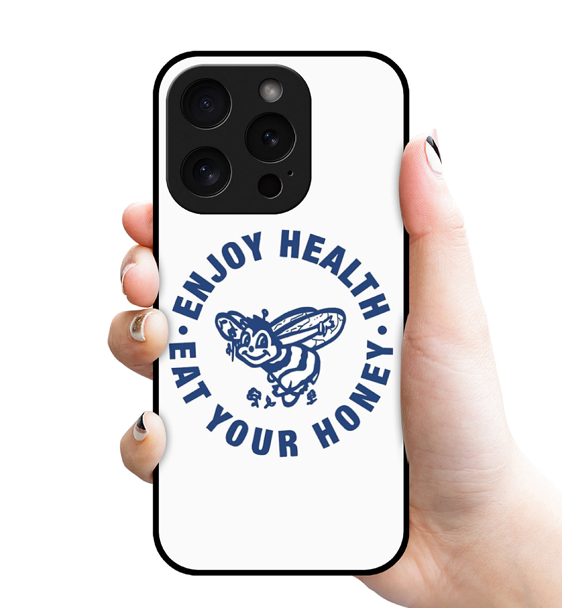 ‘Enjoy Health Eat Your Honey’ Glass Phone Case