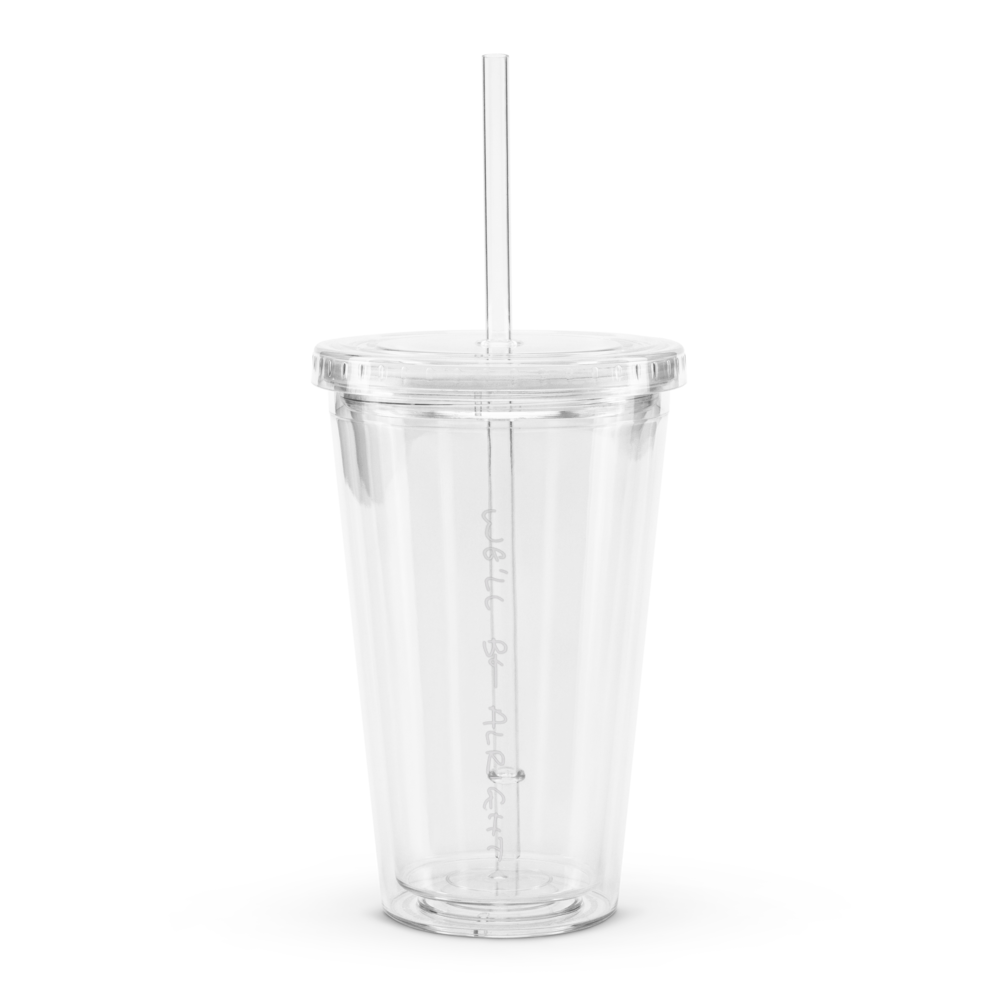 Fine Line Clear Plastic Tumbler