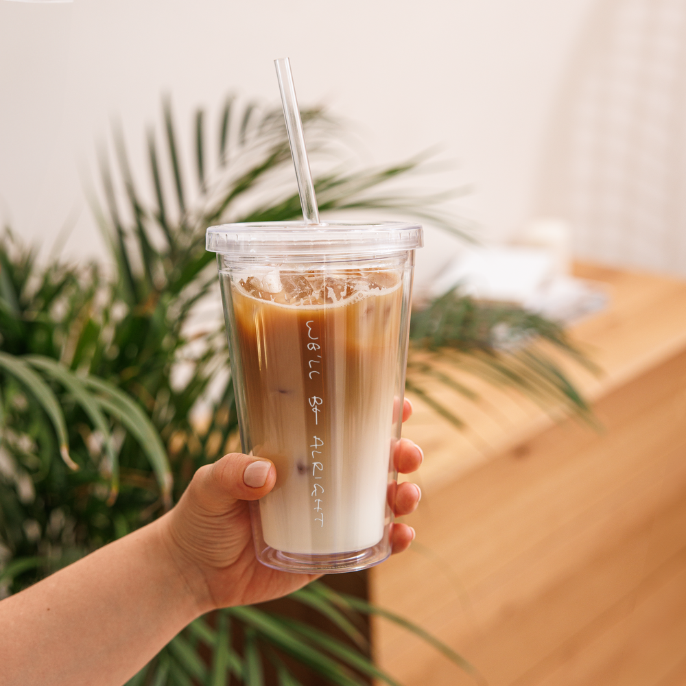 Fine Line Clear Plastic Tumbler